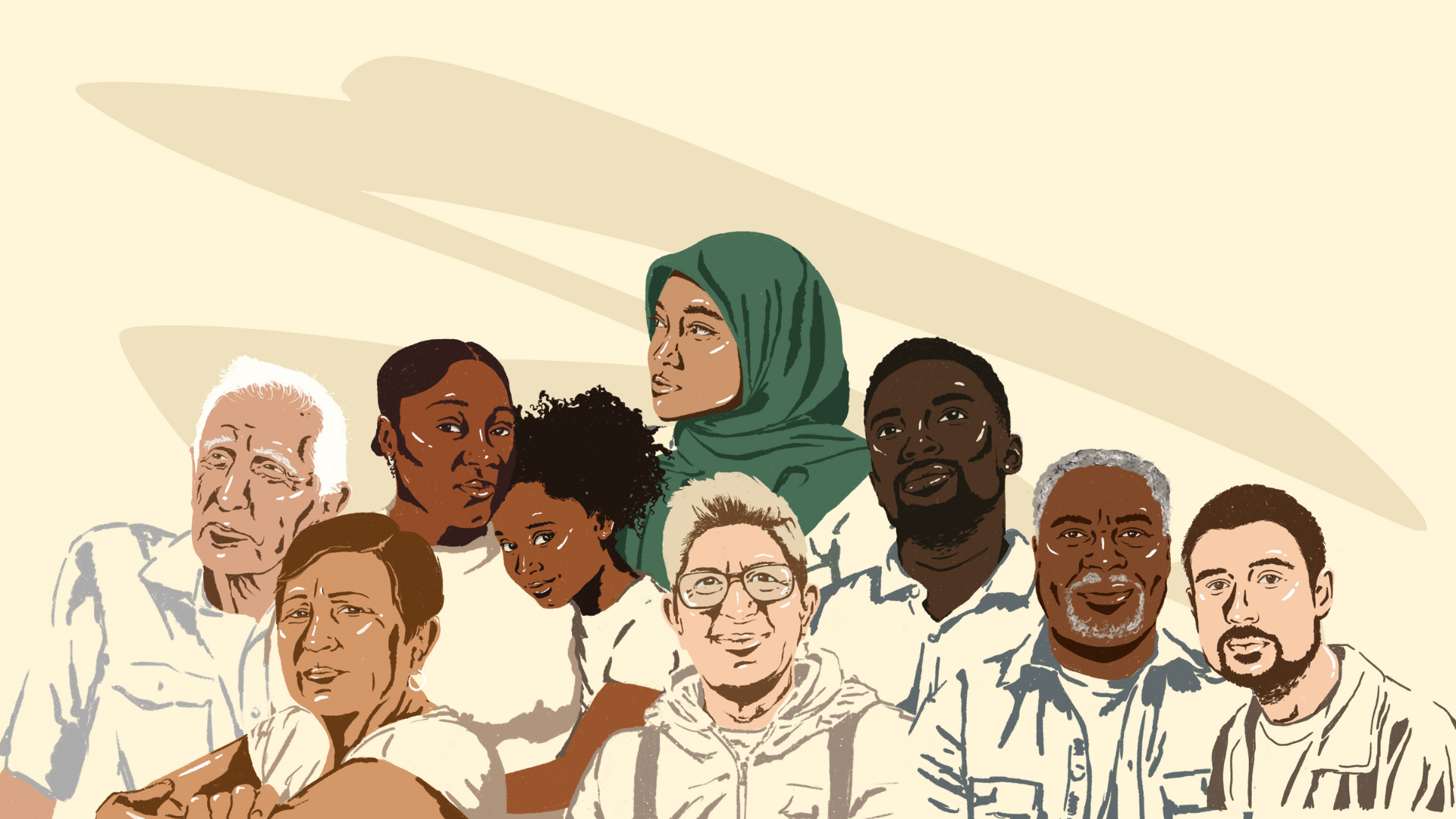 A diverse group of people