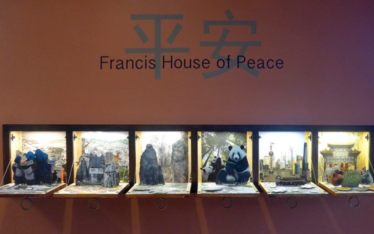 Art installation at Francis House of Peace