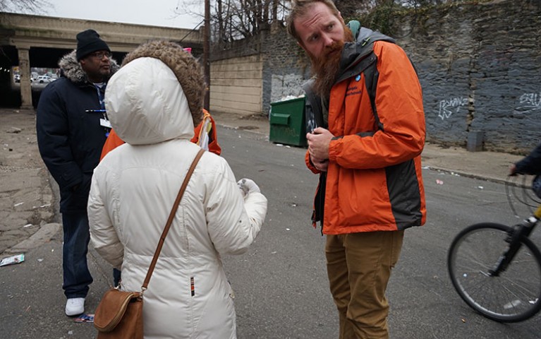 Project HOME outreach workers in Kensington