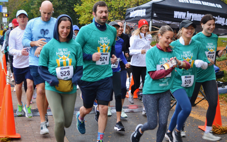 Runners participating in the 3rd Annual Race HOME