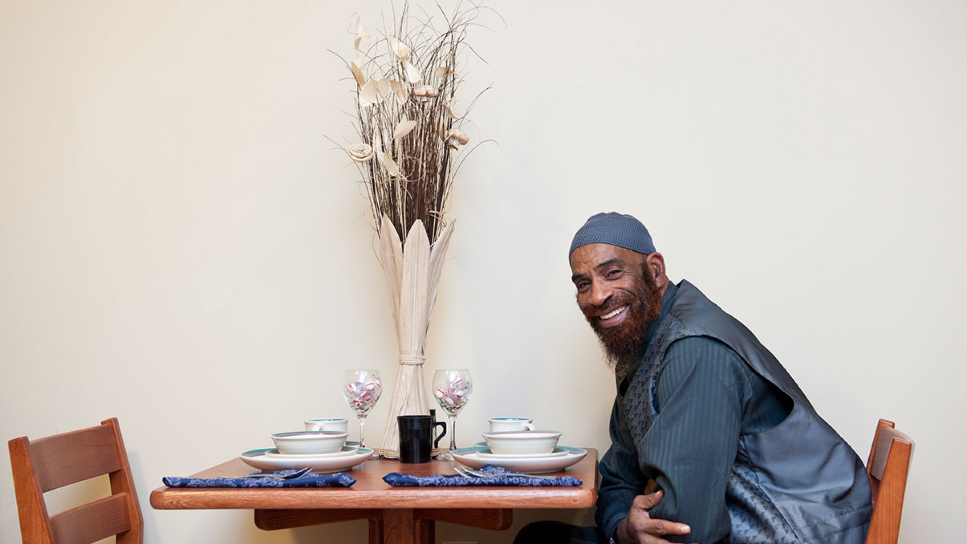 a Project HOME resident at home