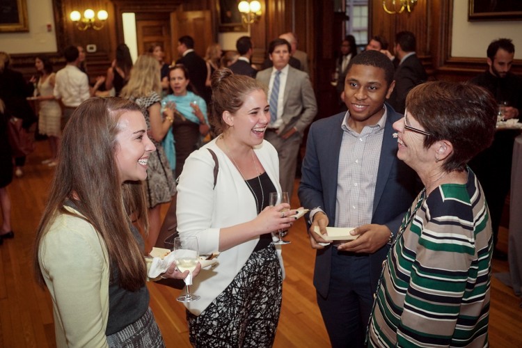 Rising Leaders speaking to Sister Mary Scullion