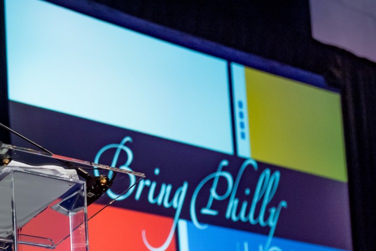 A Project HOME resident speaks at a recent Bring Philly HOME Event