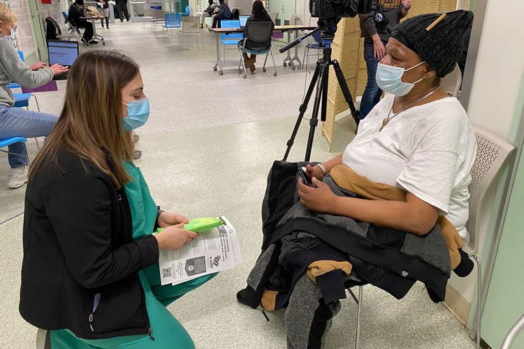 Project-HOME-patient-Marjorie-is-pictured-here-with-a-Jefferson-University-medical-student,-Breanna-Valcarcel