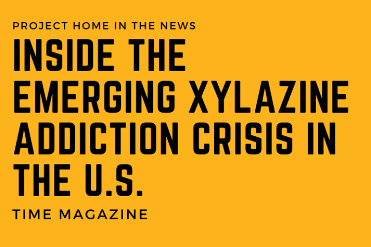 text graphic that reads Inside the Emerging Xylazine Addiction Crisis in the U.S.